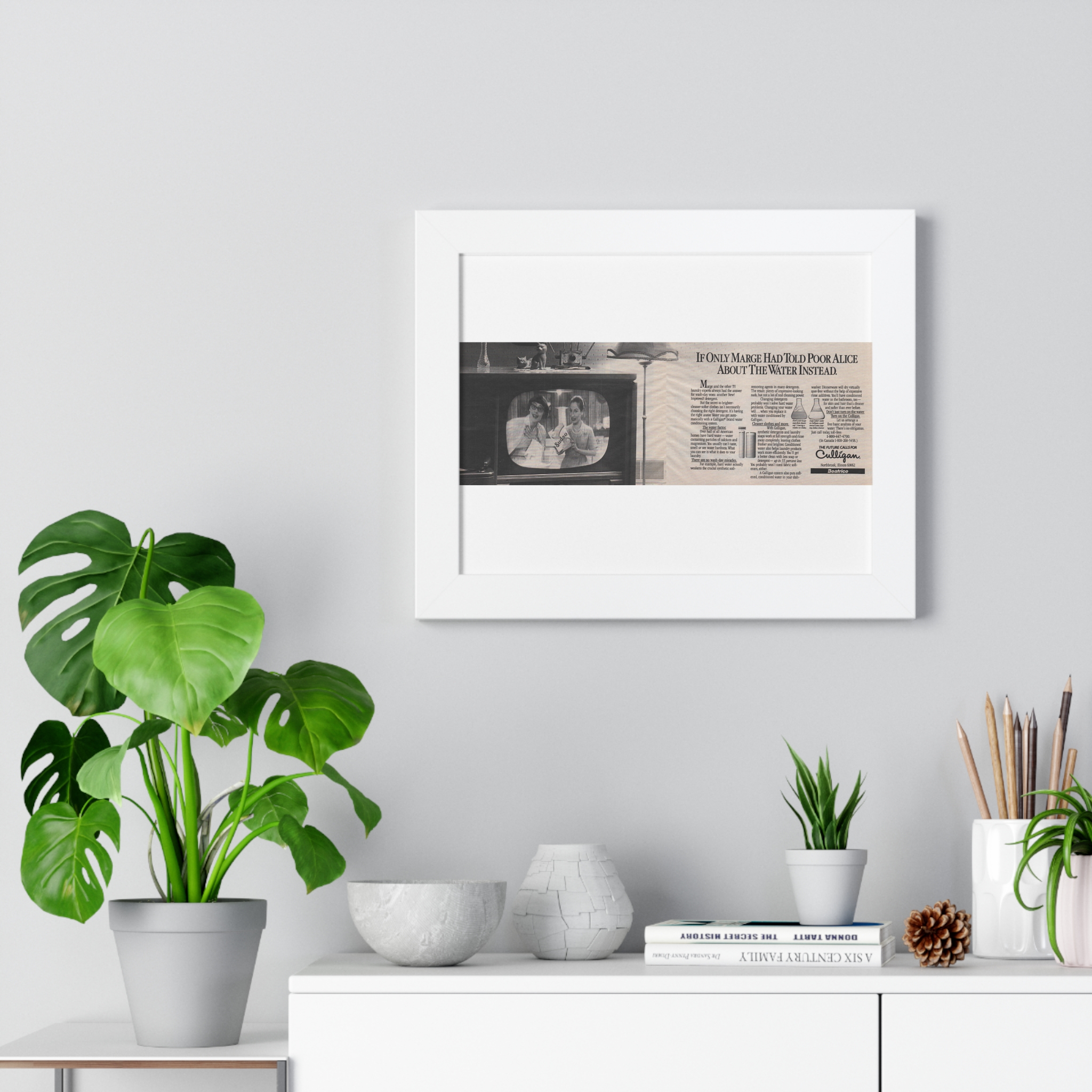 1985 Culligan (Beatrice Consumer) If Only Marge Had Told Poor Alice About The Water Instead - Framed Horizontal Poster - Image 8