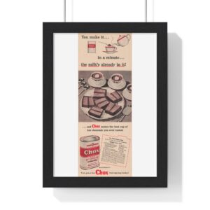 1949 Chox Hot Chocolate (Beatrice Foods Co.) – Vertical Framed Poster