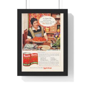 1956 Hunt's Oh, Mamma Mia!... Chicken Cacciatora - Vertical Framed Poster