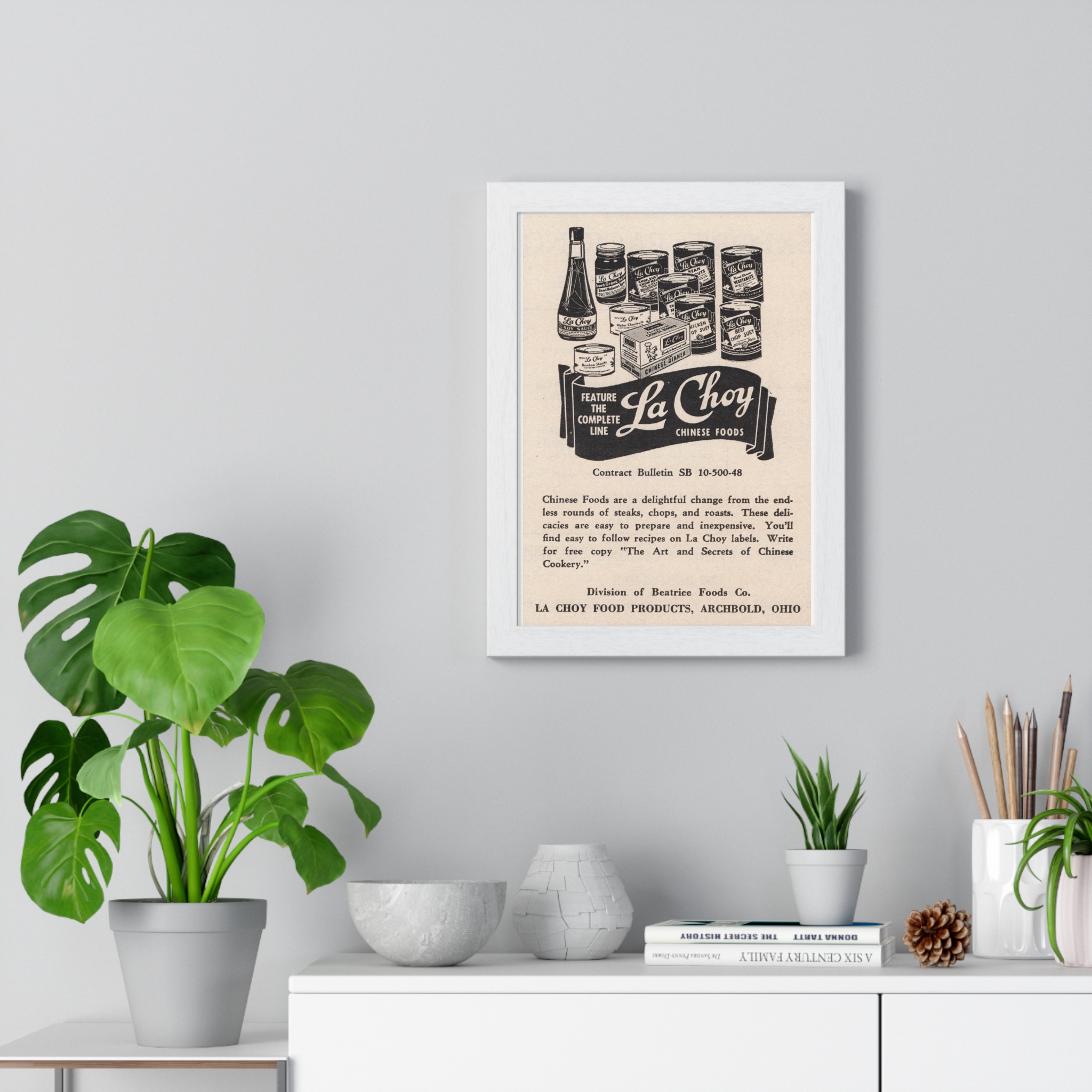 1953 La Choy Feature The Complete Line - Vertical Framed Poster - Image 5