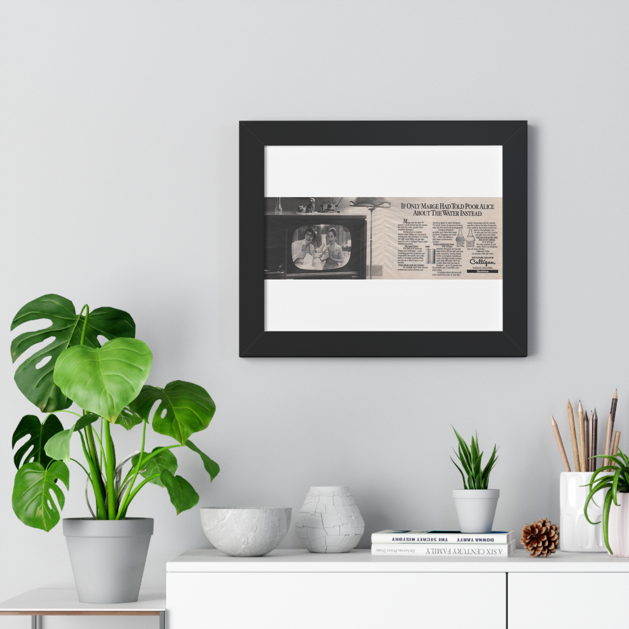 1985 Culligan (Beatrice Consumer) If Only Marge Had Told Poor Alice About The Water Instead - Framed Horizontal Poster - Image 2