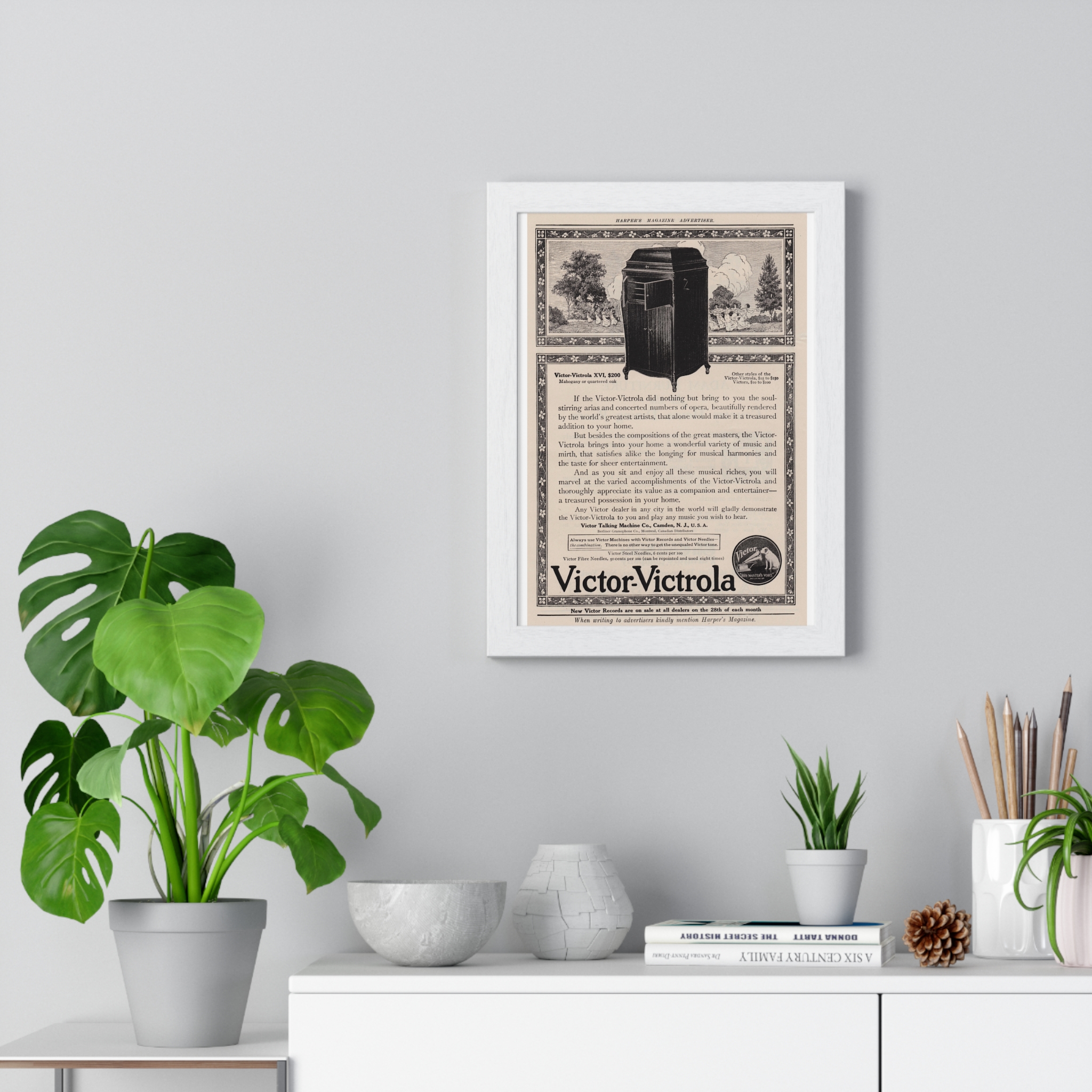 1913 Victor-Victrola XVI - Vertical Framed Poster - Image 5