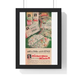1966 Richardson After Dinner Mints add a little zzzz-zing - Vertical Framed Poster