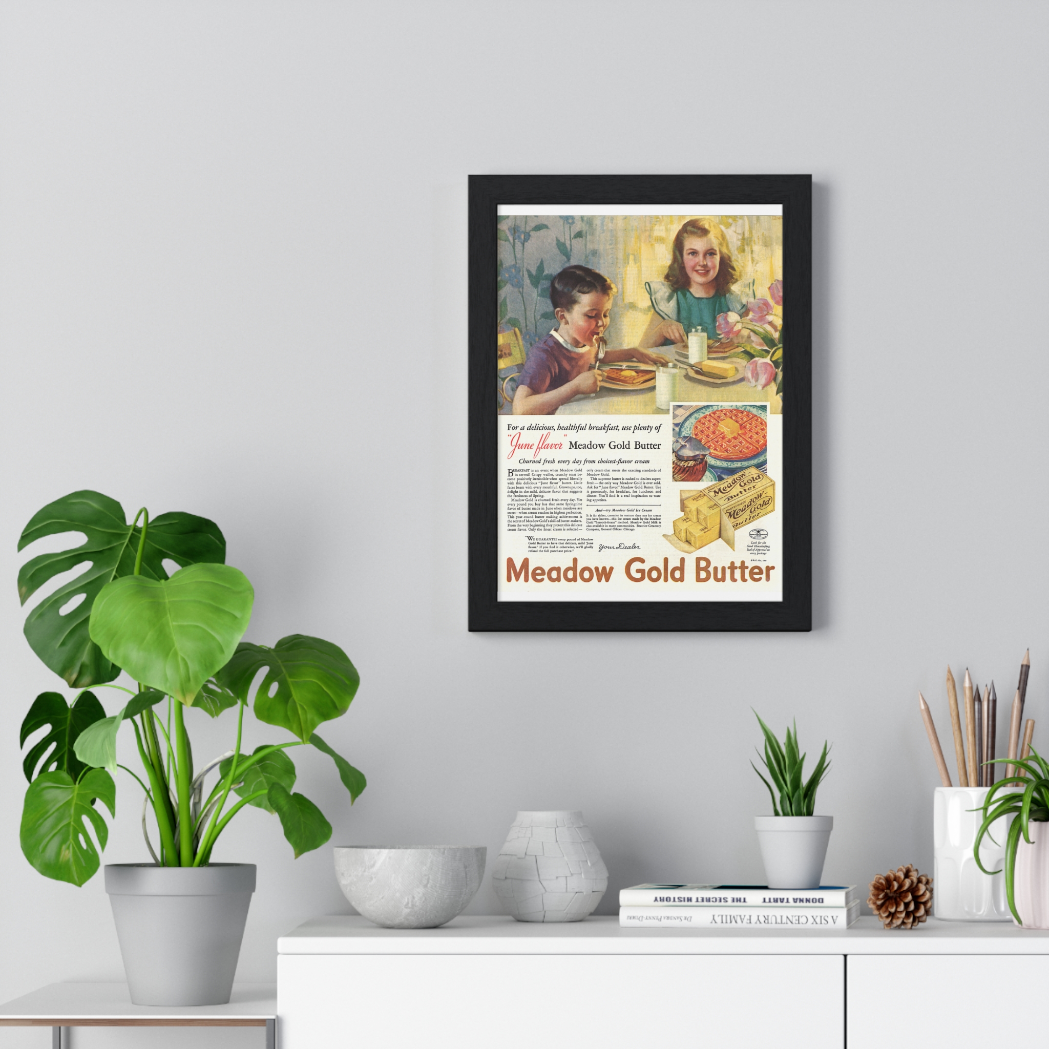 1936 Meadow Gold Butter (Beatrice Creamery Co.) - Vertical Framed Poster - Image 2