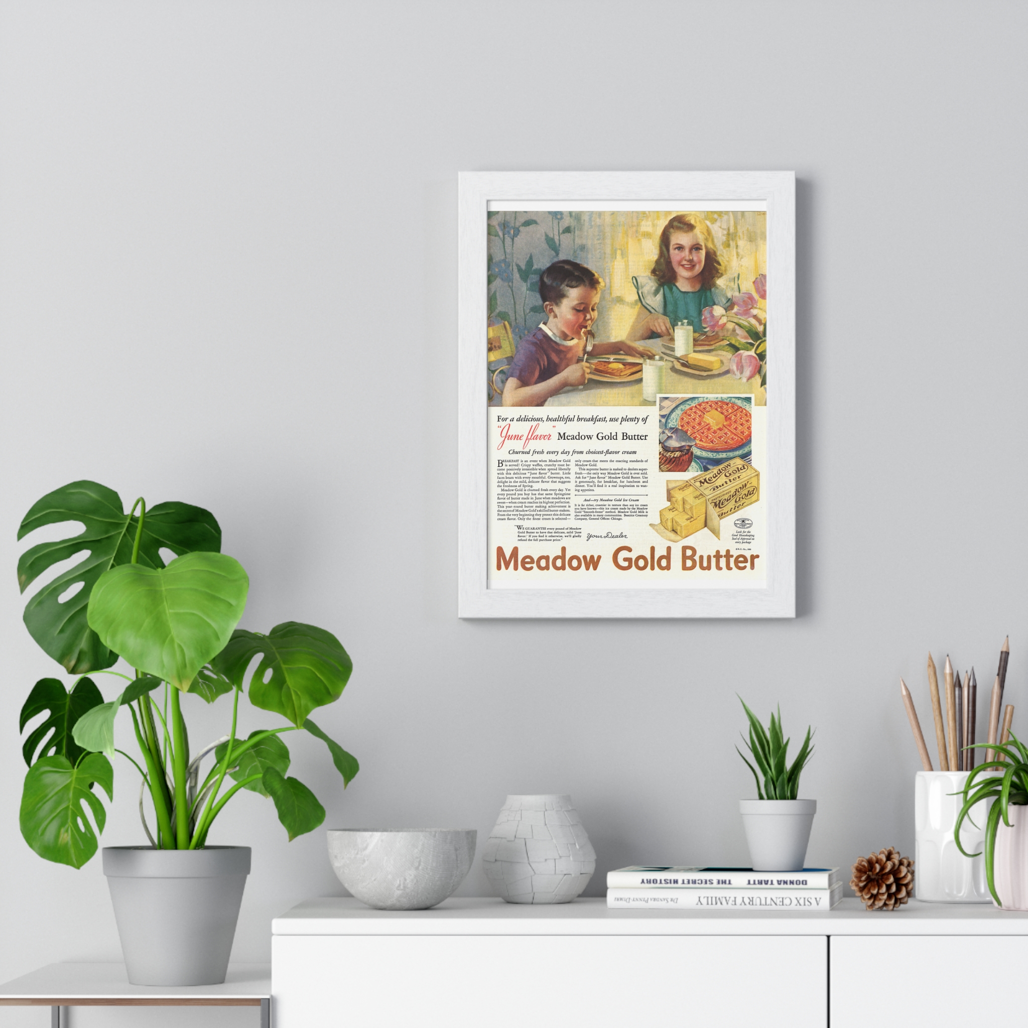 1936 Meadow Gold Butter (Beatrice Creamery Co.) - Vertical Framed Poster - Image 5