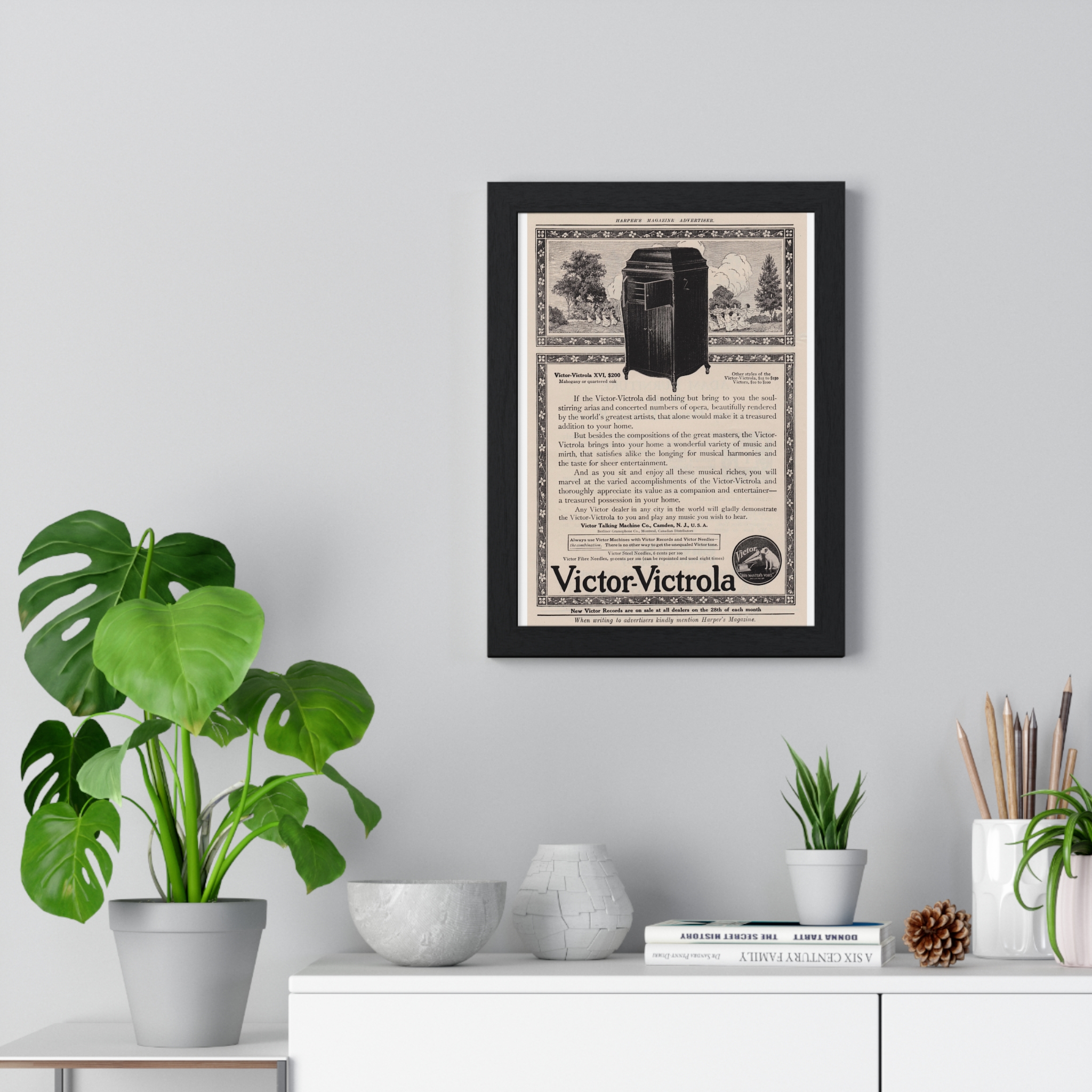 1913 Victor-Victrola XVI - Vertical Framed Poster - Image 2
