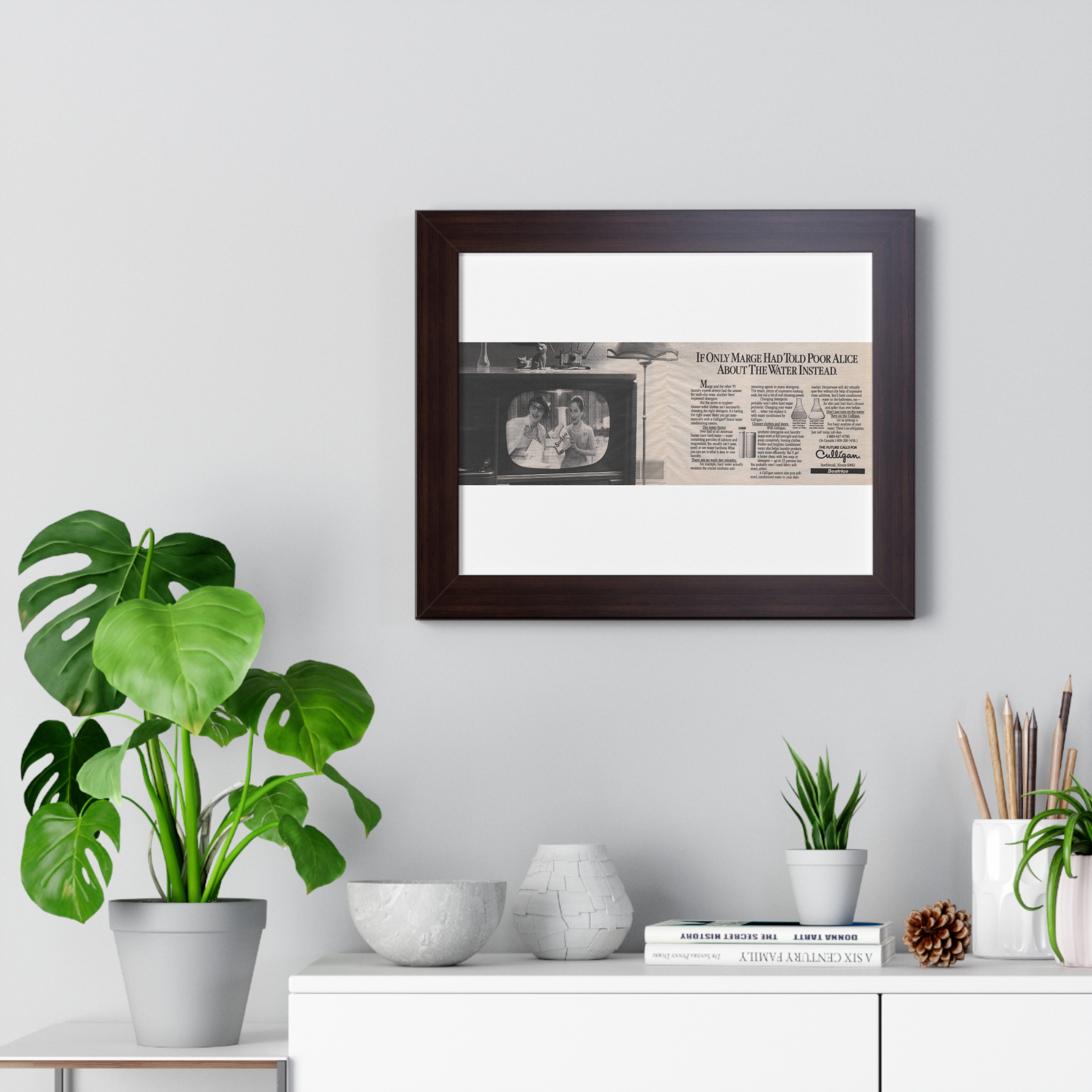 1985 Culligan (Beatrice Consumer) If Only Marge Had Told Poor Alice About The Water Instead - Framed Horizontal Poster - Image 5