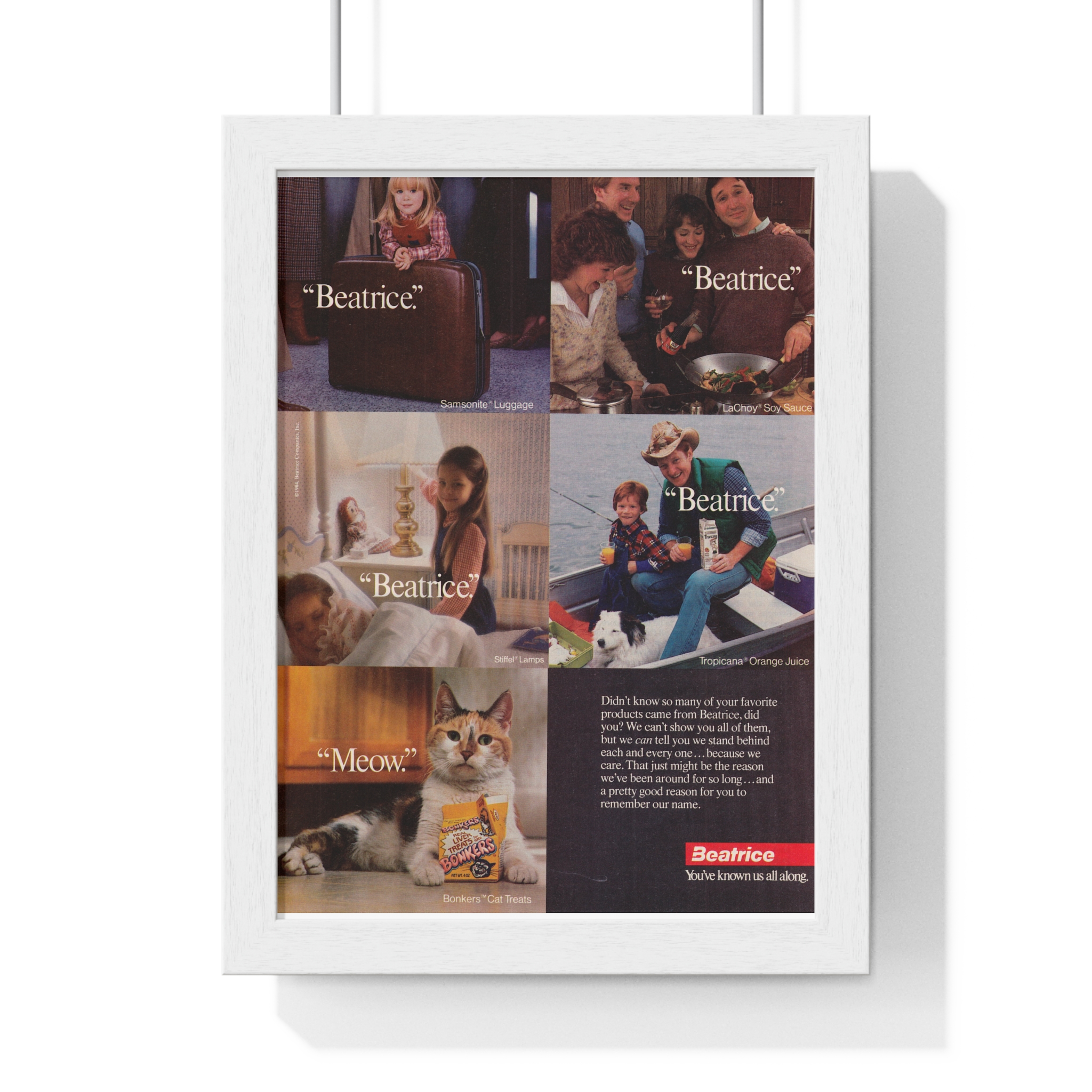 1984 Beatrice, You've known us all along - Vertical Framed Poster - Image 4