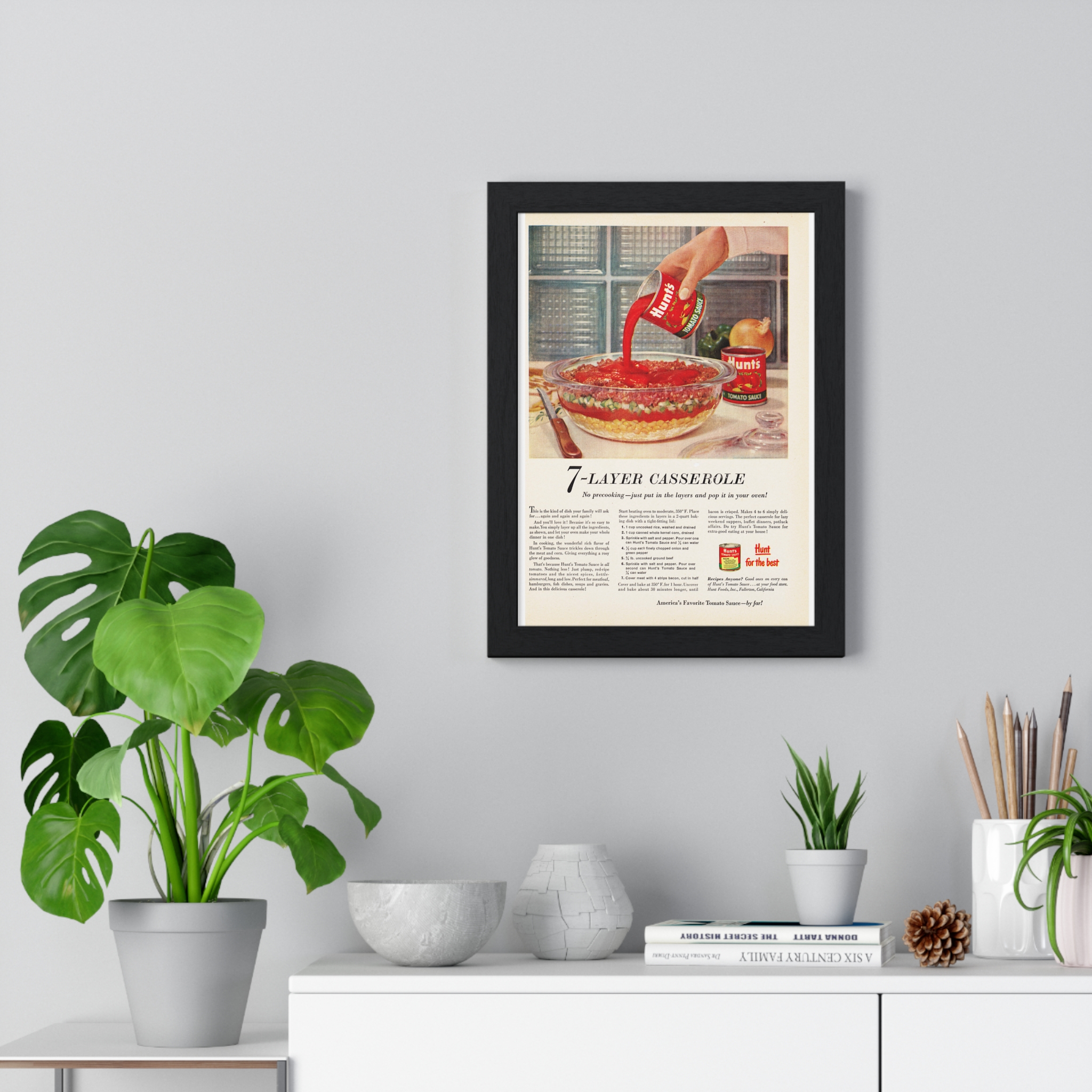 1952 Hunt's 7-Layer Casserole - Vertical Framed Poster - Image 2