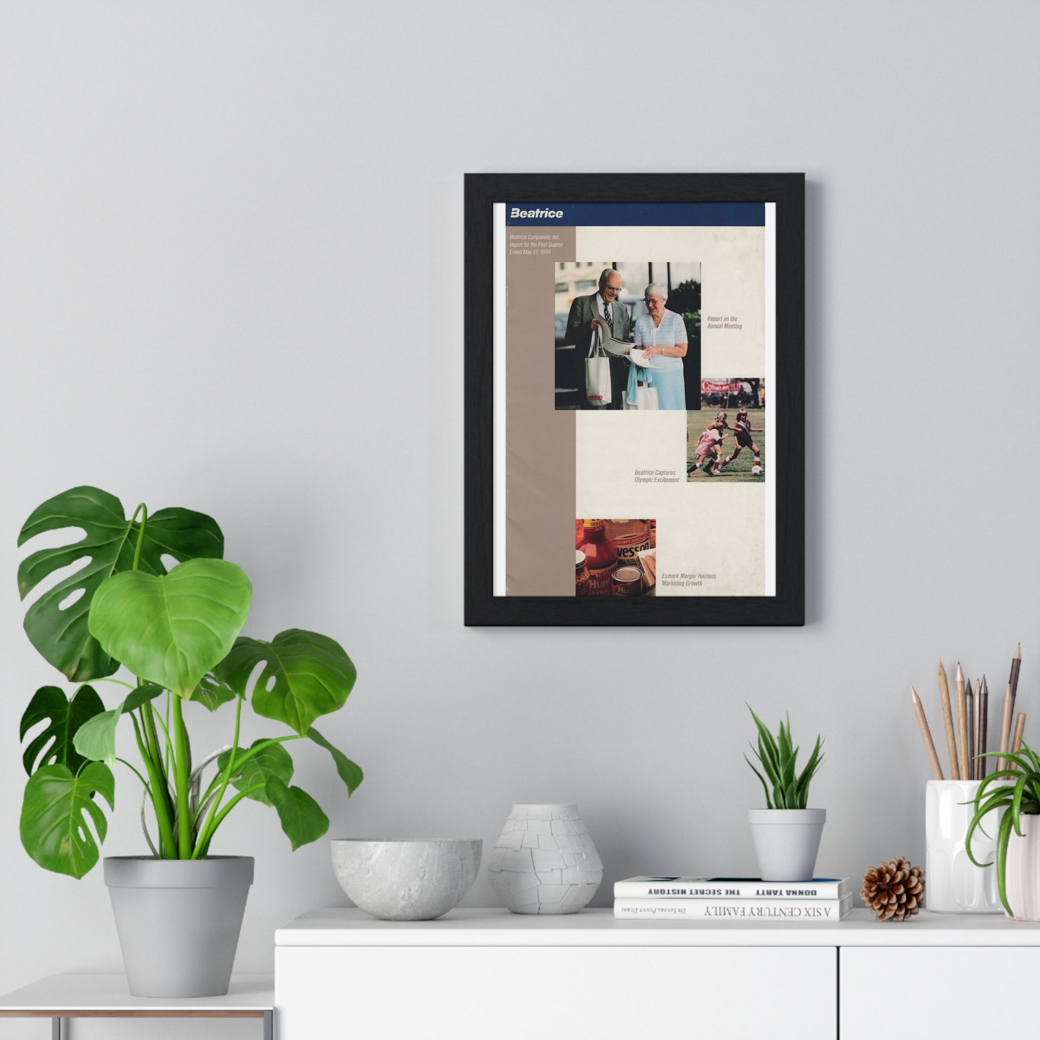 1984 Beatrice Companies Q1 Report Cover - Vertical Framed Poster - Image 2