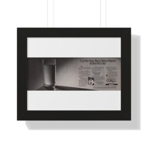 1985 Culligan (Beatrice Consumer) Can You Find The 16 Things Wrong In This Picture? - Framed Horizontal Poster