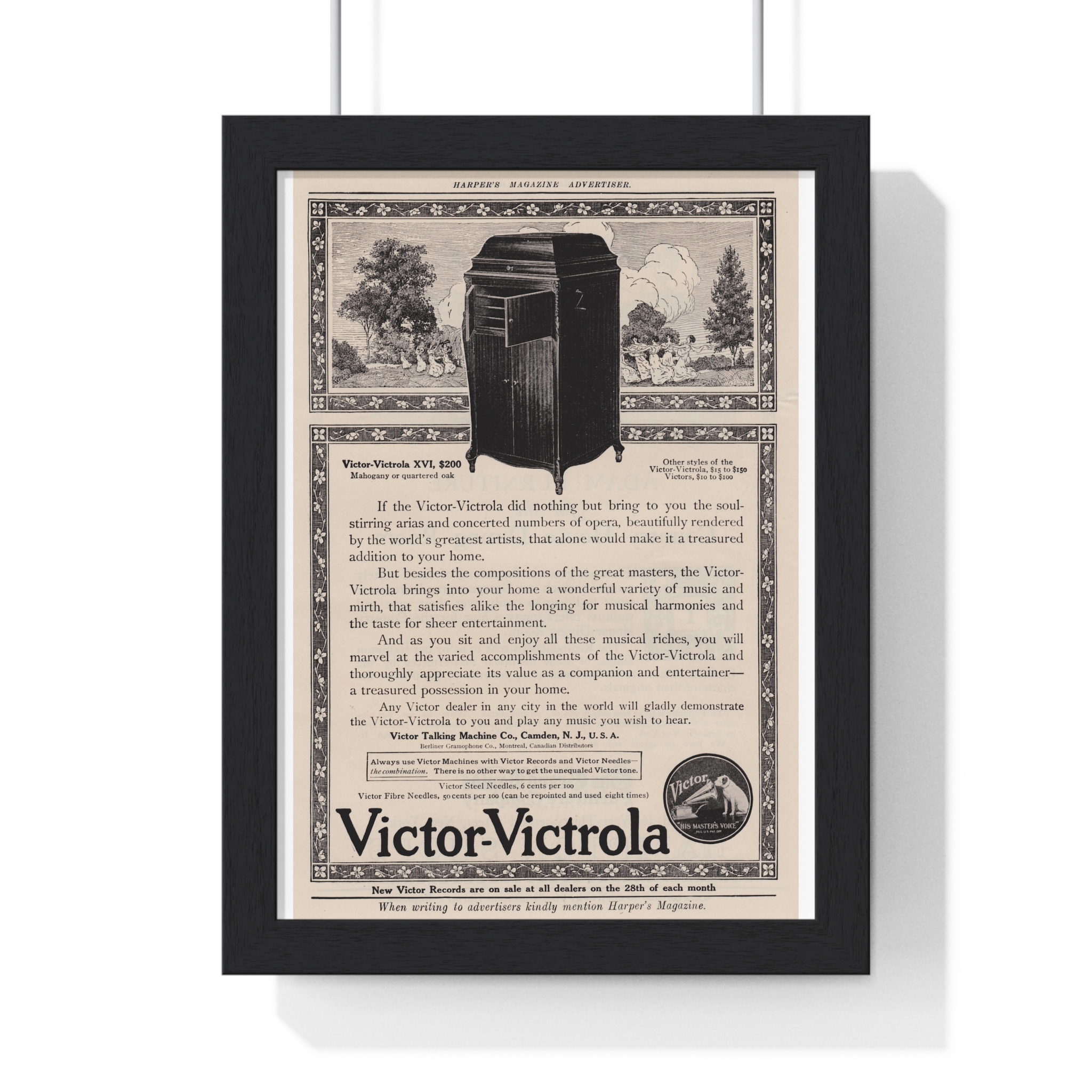 1913 Victor-Victrola XVI - Vertical Framed Poster