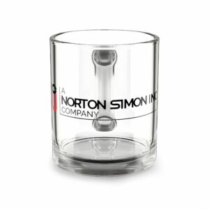 Unuited Can - A Norton Simon Inc. Company Glass Mug, 10oz